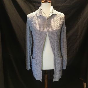 Candies Gray/ rainbow metallic cardigan NWOT